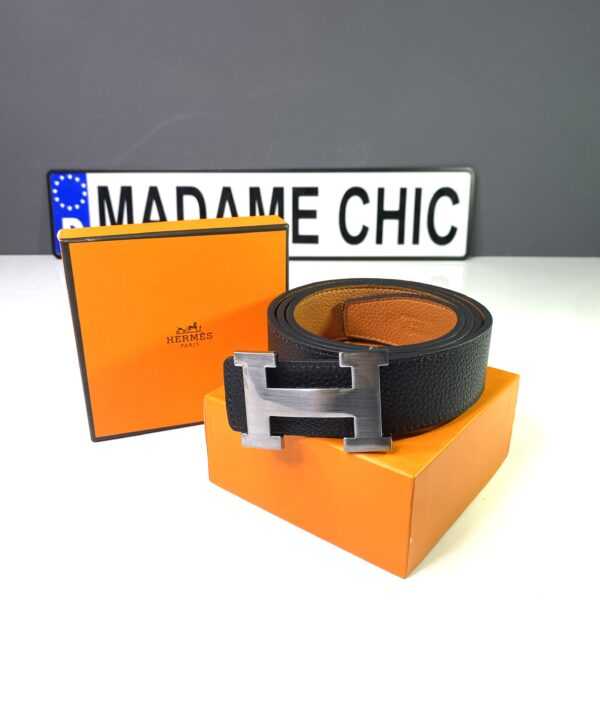 Ceinture Hermès en cuir unisex double face