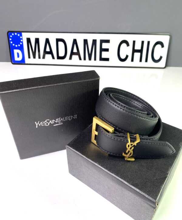 Ceinture YSL en Cuir Femme - Image 2