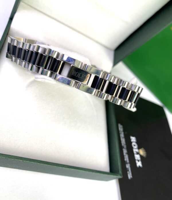 Bracelet Rolex Argenté et noir - Image 2