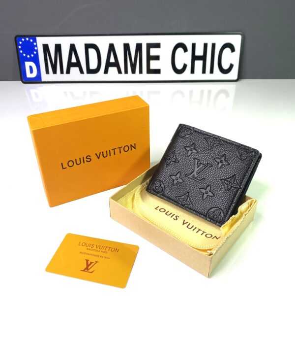 Porte Monnaie LV en cuir Monogramme Black Flower