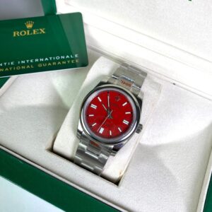 Rolex Oyster superlative fond rouge cadrant 36 mm